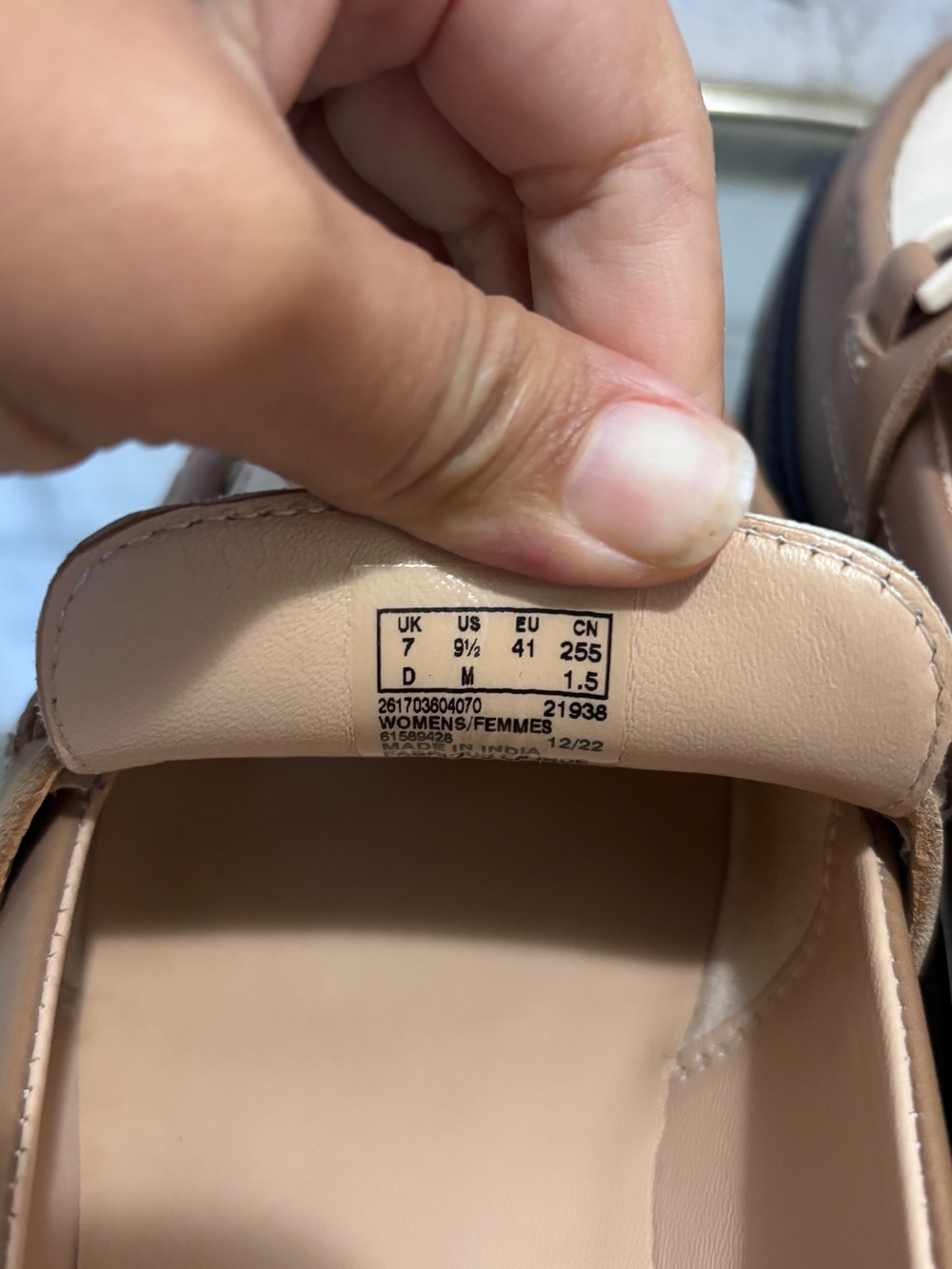 Clarks Two-Tone Chain Loafers in Beige and Brown - Picture 6 of 7